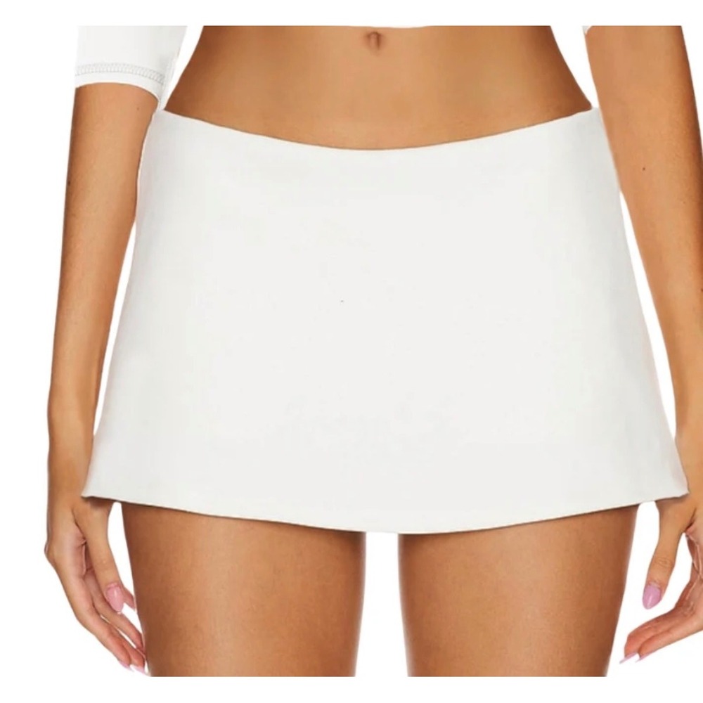 Anotherchill White Modal Spandex Skort Mini Athletic Tennis Skirt XS NWT